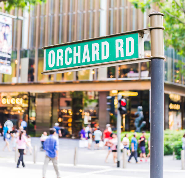 Singapore Orchard Road Sign - image by Shutterstock
