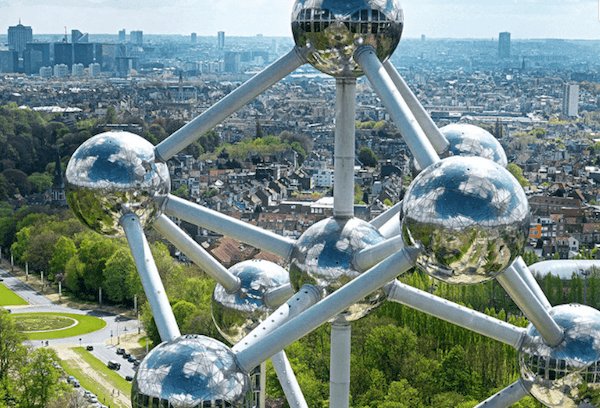 The Atomium in Brussels is one of the most famous landmarks of Belgium