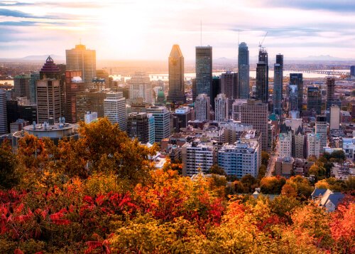 Montreal in autumn with colourful leaves at sunrise - image by shutterstock.com